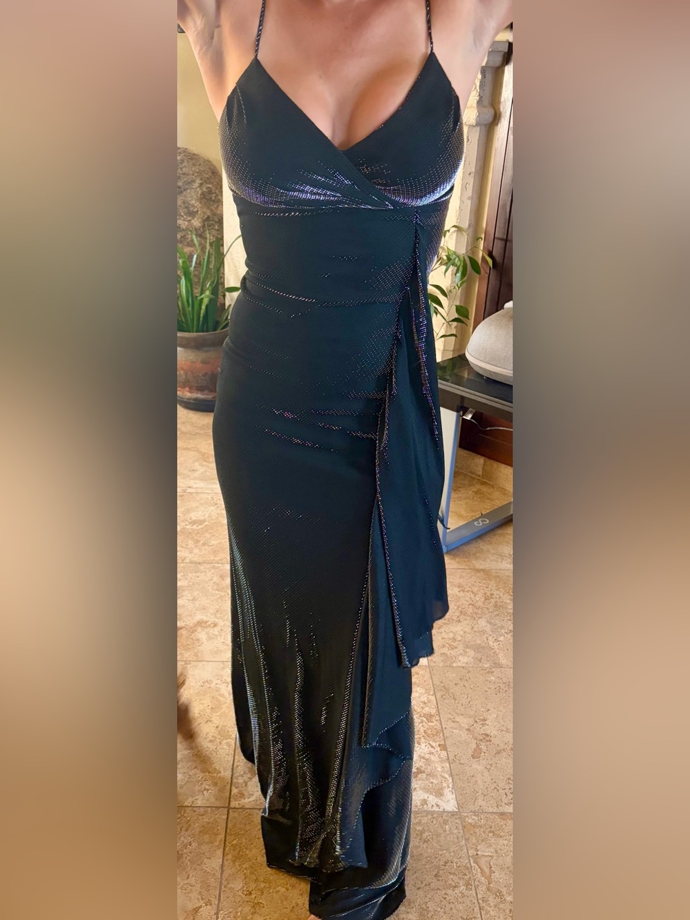 Black shimmeryY2K DAYLARU 3/4